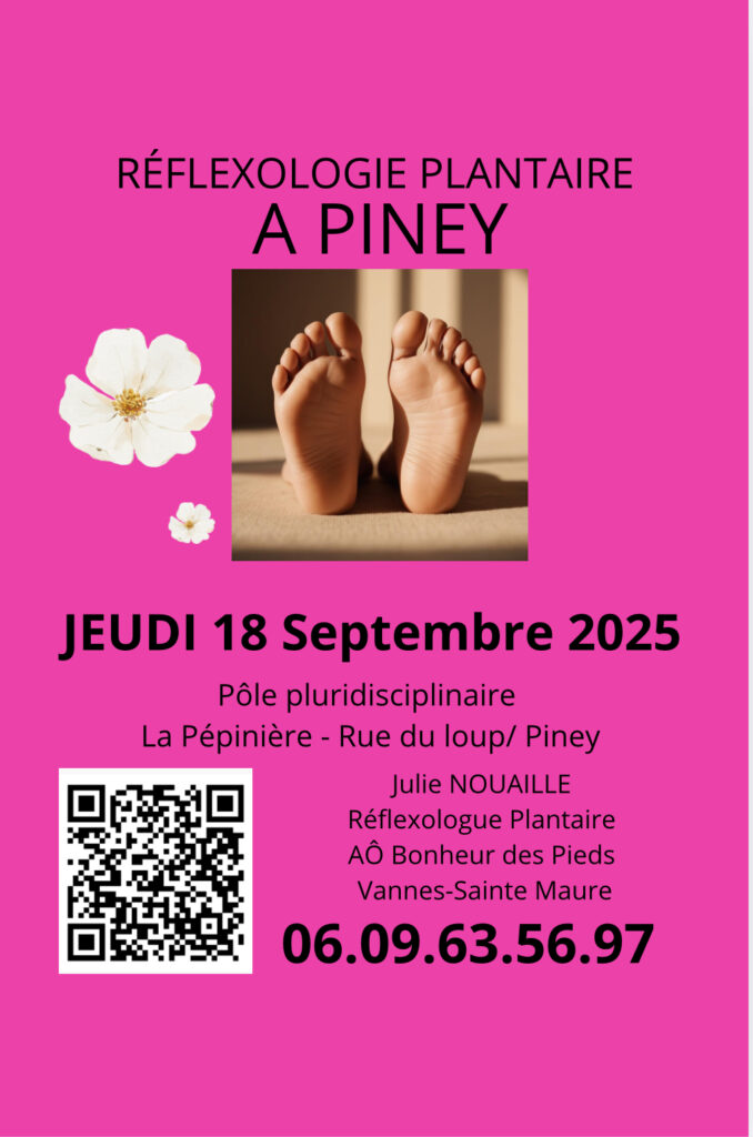 Jeudi 18 septembre : Réflexologie plantaire à la Pépinière