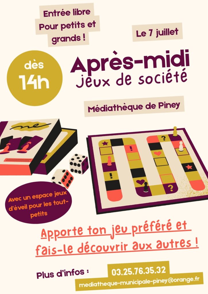Après-midi jeux de société à la médiathèque