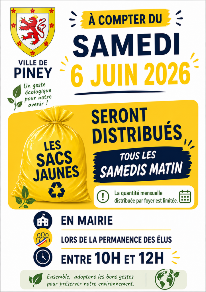 Distribution des sacs jaunes