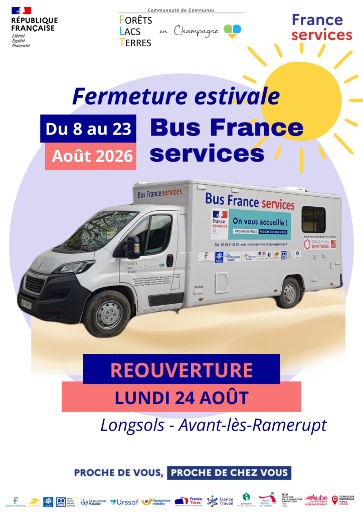 Fermeture estivale du Bus France Services