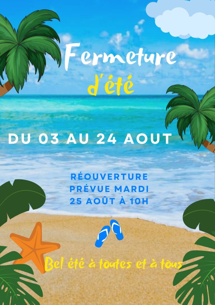 Fermeture estivale de la médiathèque