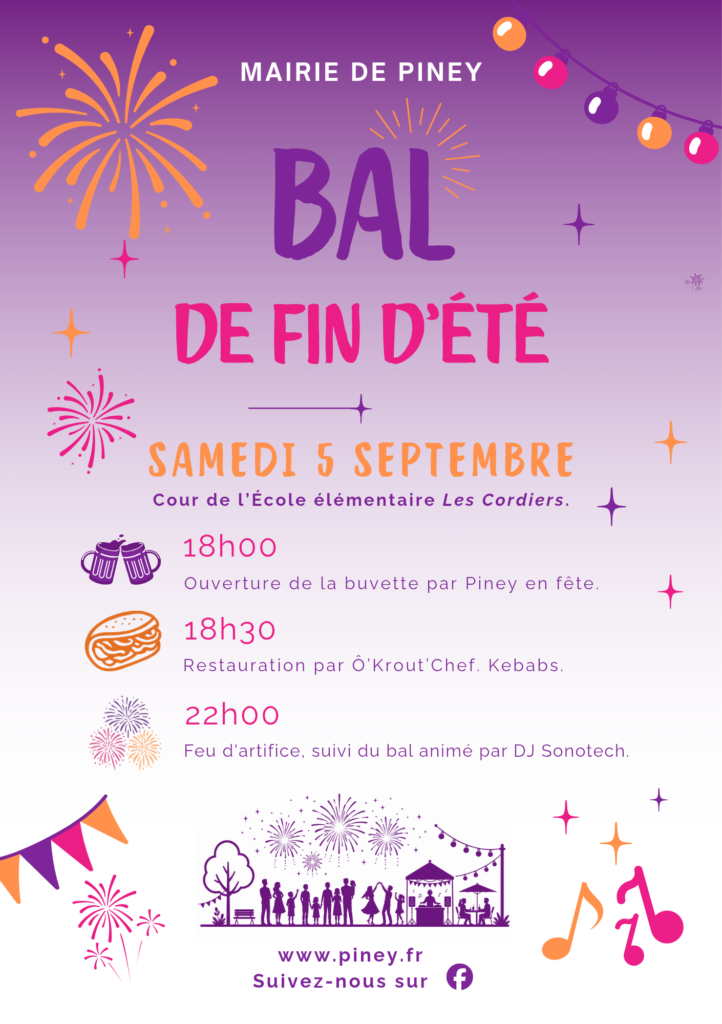 Samedi 5 septembre : Bal de fin d'été !