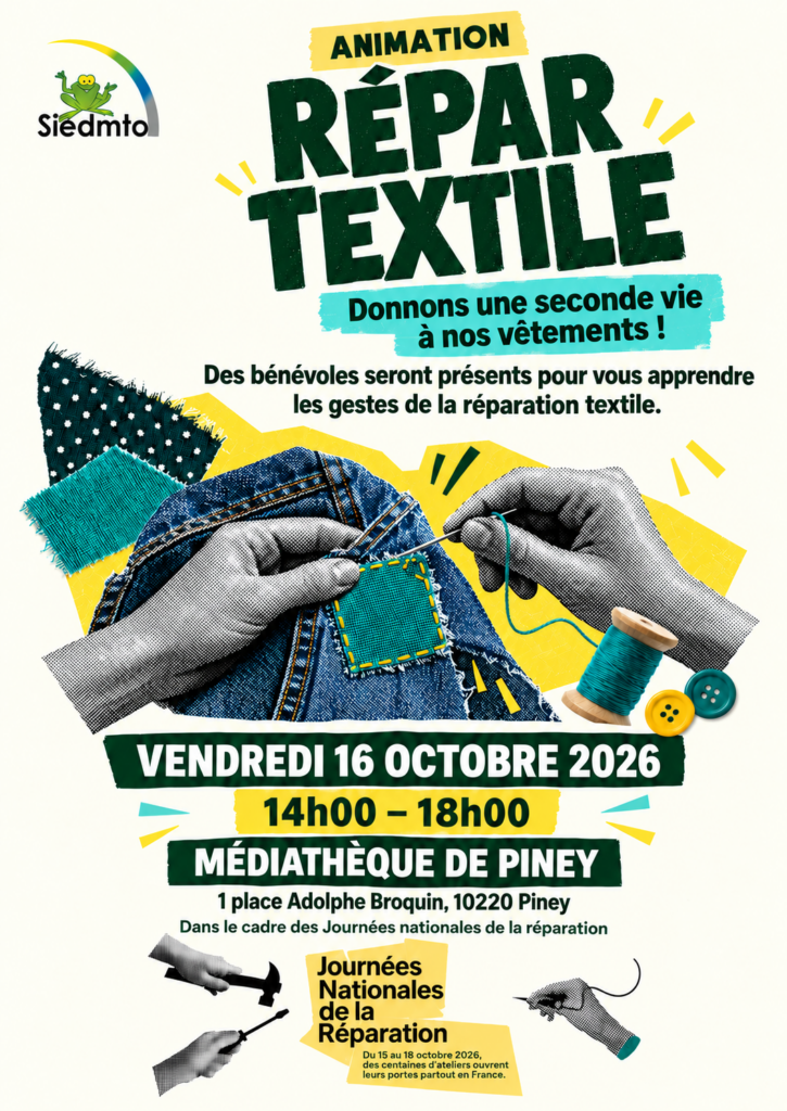 Journées nationales de la réparation à la médiathèque avec le Siedmto
